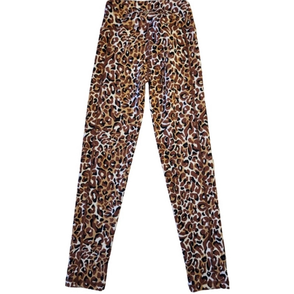 EUC Lilly Pulitzer Luxletic Weekender CHOCOLATE X ONYX leggings size L